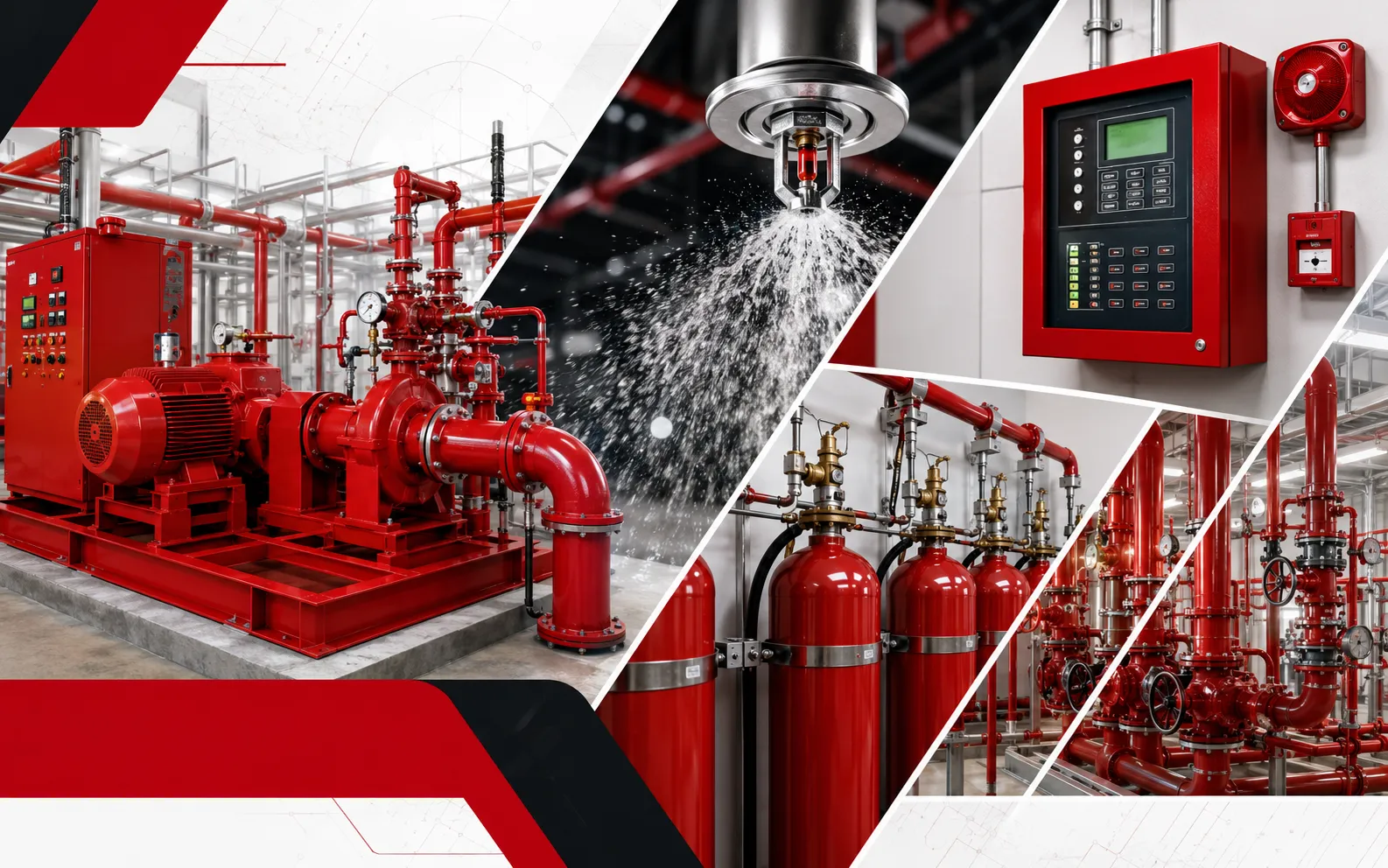 Fire protection pump room